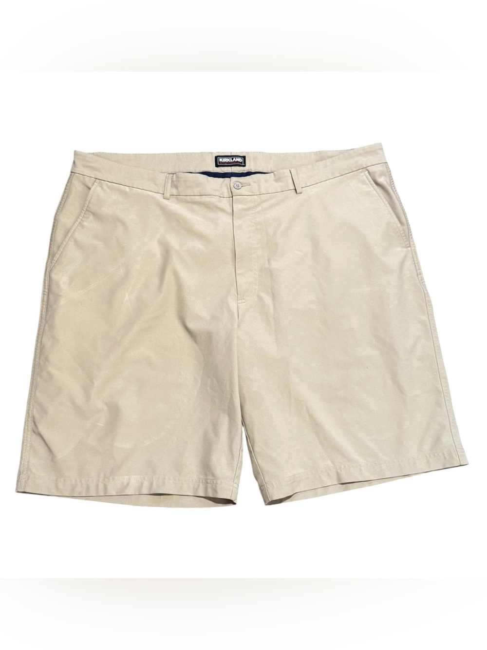Kirkland Signature Men's Flat Front Tan Shorts Size 44